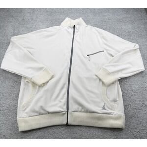 Air Jordan Track Jacket Mens 3XL White Full Zip Pocket Baggy Jumpman Retro Y2K